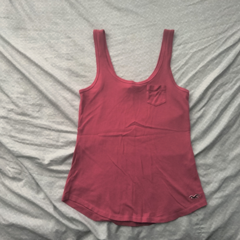 Hollister Deep Pink Tank Top with Pocket
